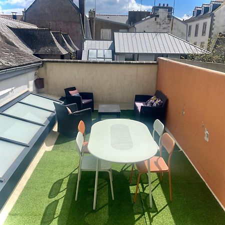 Agréable appartement en plein centre avec terrasse Concarneau Extérieur photo